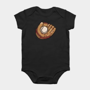 Baseball Glove  Baseball Player Baby Bodysuit